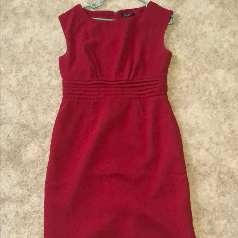 Red suiting dress